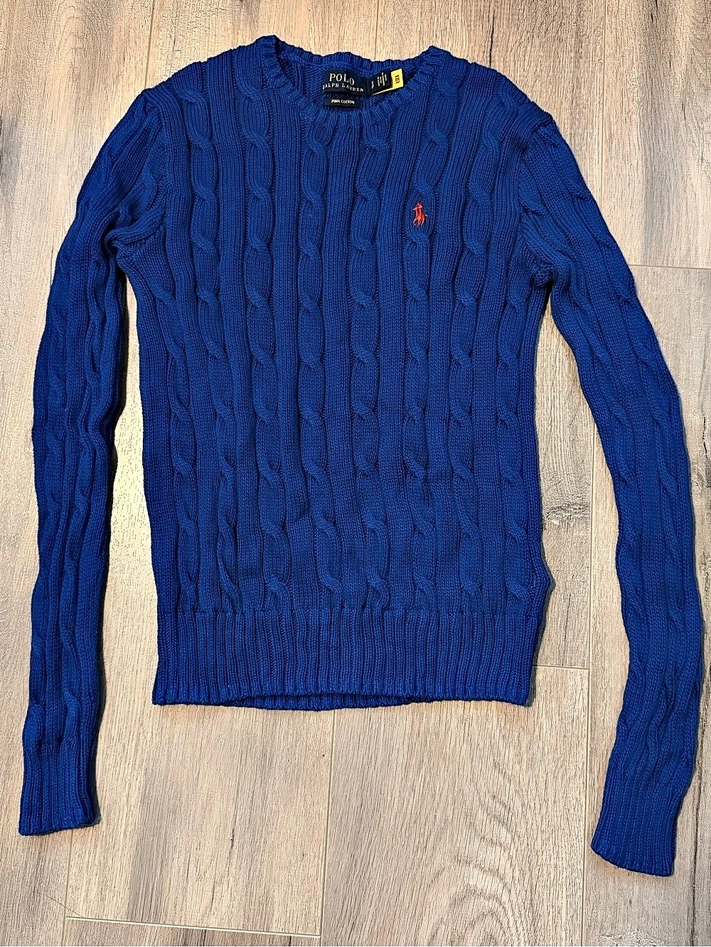 Polo Ralph Lauren Cable Knit Sweater in Blue Size Large